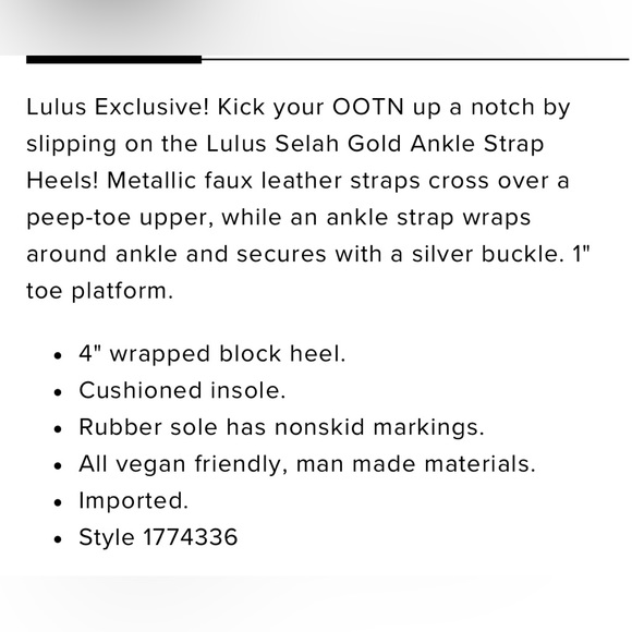 Lulus gold platforms - Picture 5 of 5